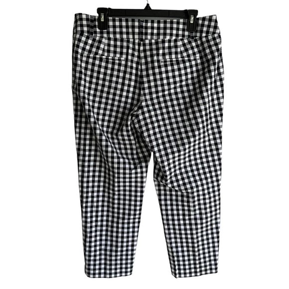 ANN TAYLOR Factory Signature Black & White Gingham Ladies Capri Trousers, 10 - Picture 2 of 6
